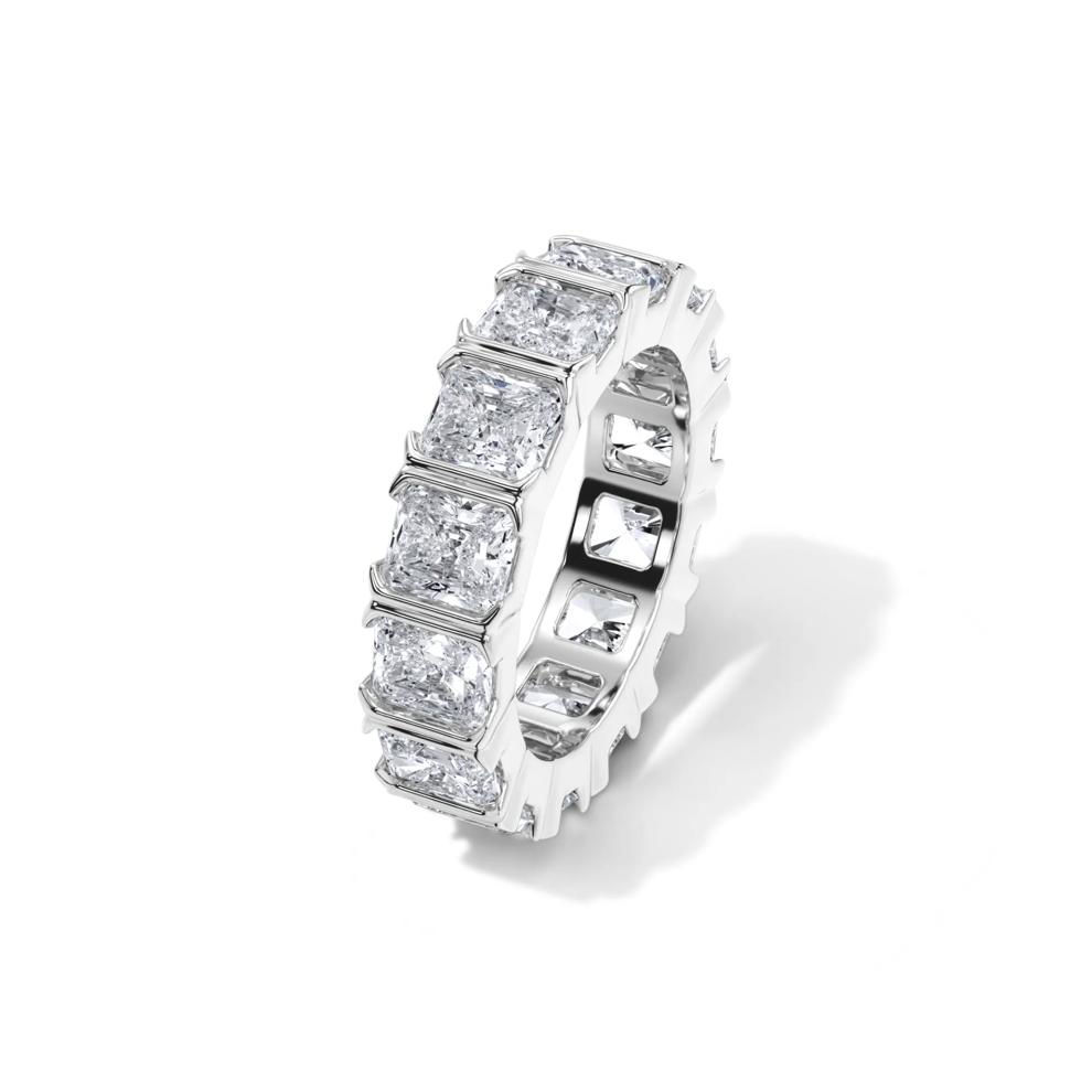 Lab Grown Diamond North-South Half Bezel Eternity Band in Platinum (7 ct. tw.) – Image 4 of 4