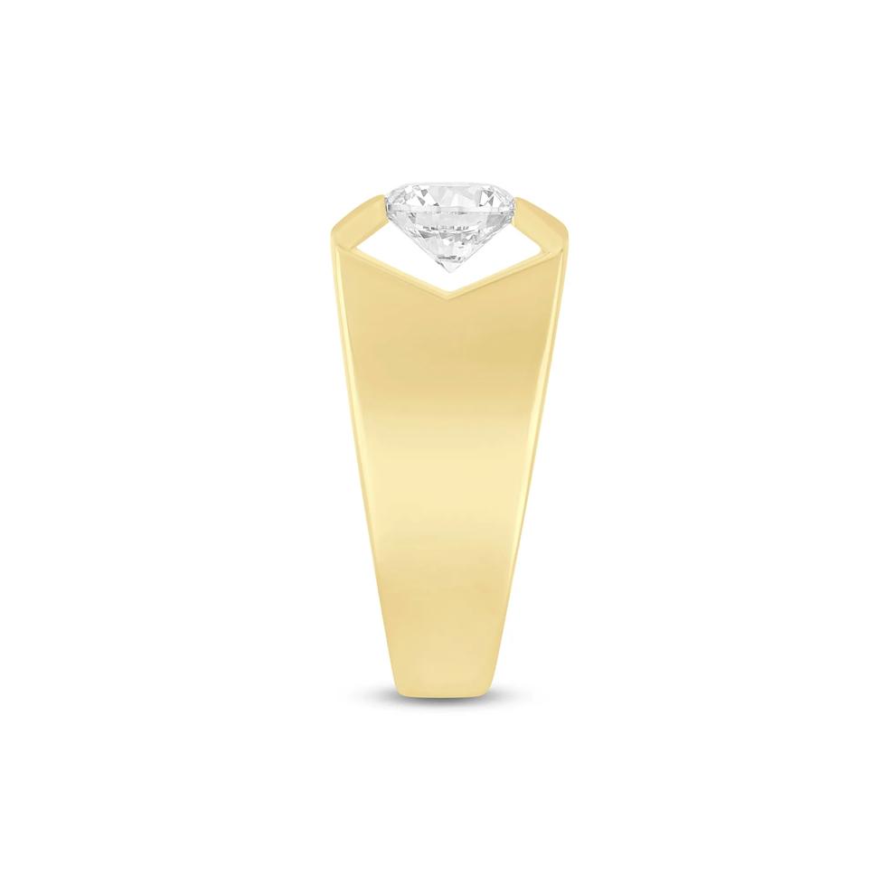 Men&rsquo;s Lab Grown Diamond Wedding Band in 10K Yellow Gold (1 1/2 ct. tw.) – Image 3 of 3