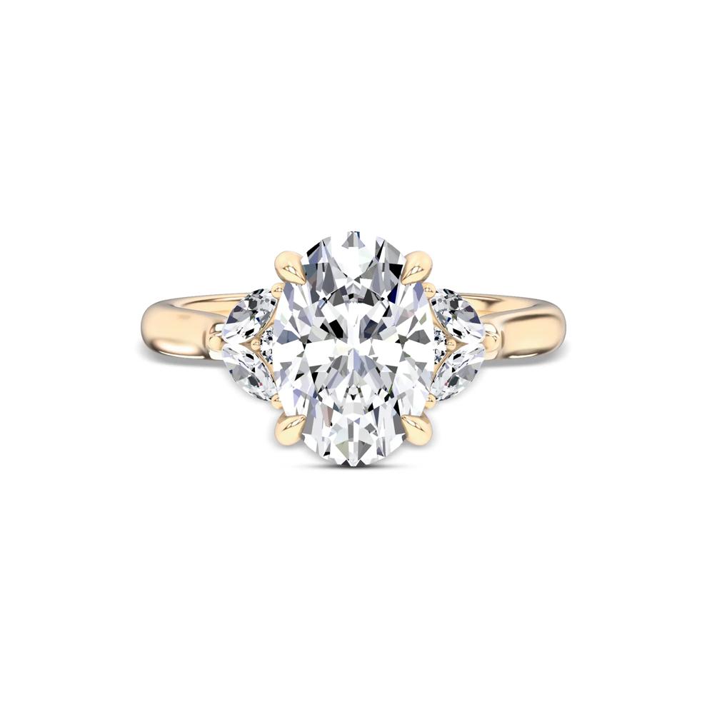 Lab Grown Diamond Oval Engagement Ring in 14K Yellow Gold (3 3/8 ct. tw.) – Image 1 of 4