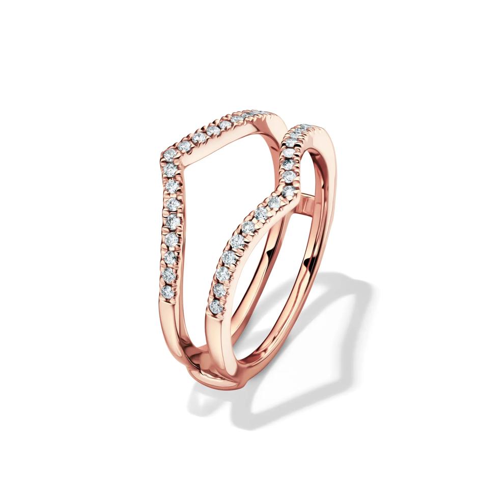Diamond Chevron Insert in 10K Rose Gold (1/5 ct. tw.) – Image 4 of 4