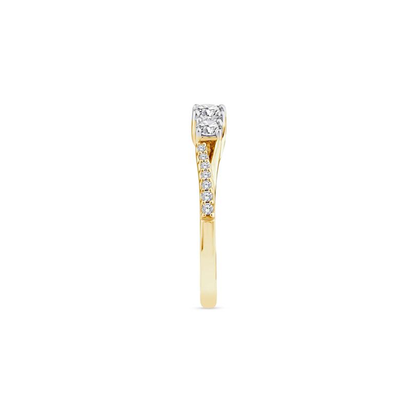Diamond Three-Stone Engagement Ring in 14K Yellow Gold &#40;1/2 ct. tw.&#41; – Image 3 of 3