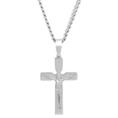 Men's Crucifix Cross Pendant in Stainless Steel