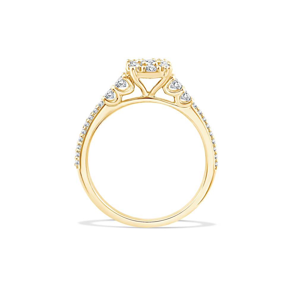 Diamond Round Composite Engagement Set in 10K Yellow Gold (3/4 ct. tw.) – Image 2 of 6