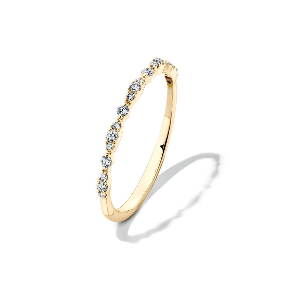Lab Grown Diamond Stack Band in 10K Yellow Gold (1/7 ct. tw.) – Image 4 of 4