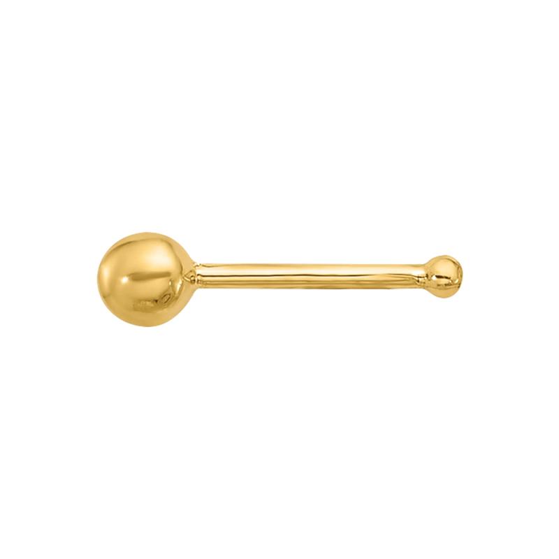 Ball Nose Stud in 14K Yellow Gold, 22 Gauge – Image 2 of 3