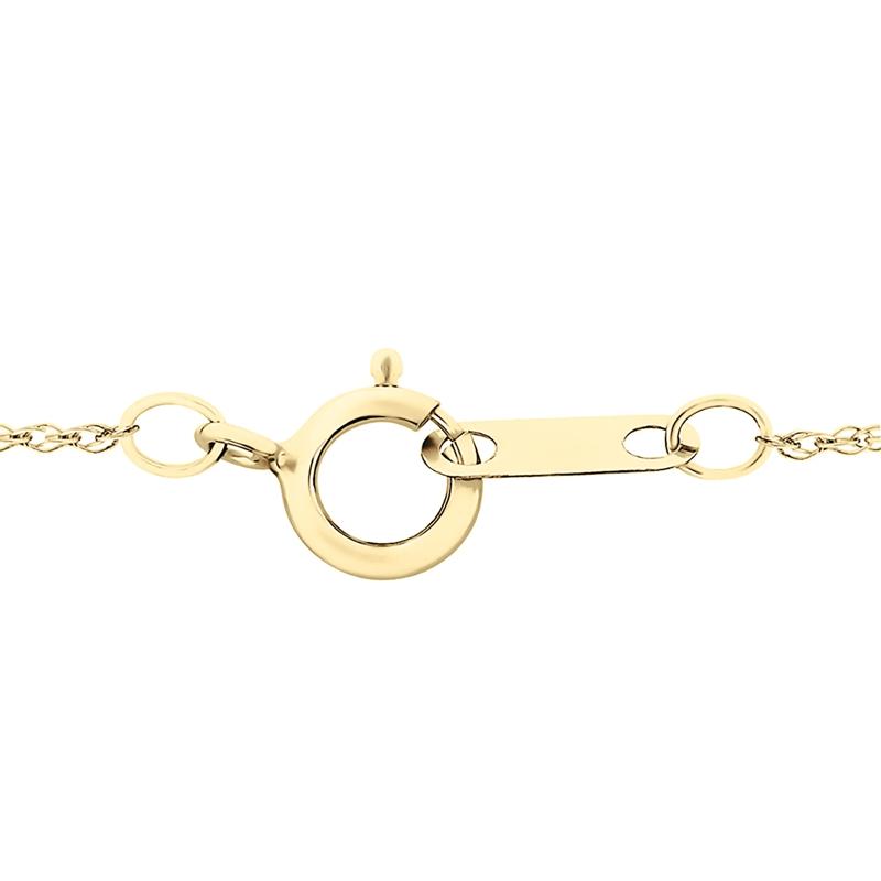 Green Amethyst and Diamond Accent Pendant in 10K Yellow Gold – Image 3 of 3