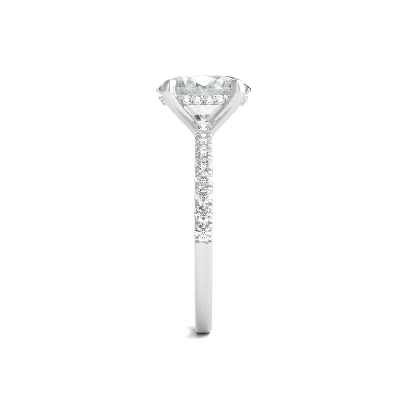 Lab Grown Diamond Oval Bridal Set in 14K White Gold &#40;3 1/2 ct. tw.&#41; – Image 3 of 6