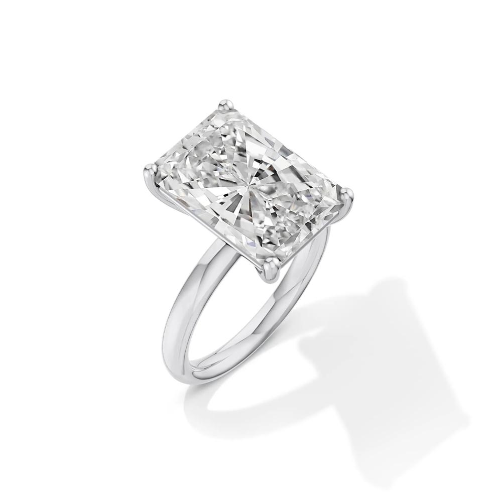 Lab Grown Diamond Radiant-Cut Solitaire Ring in 14K White Gold (7 ct.) – Image 4 of 4