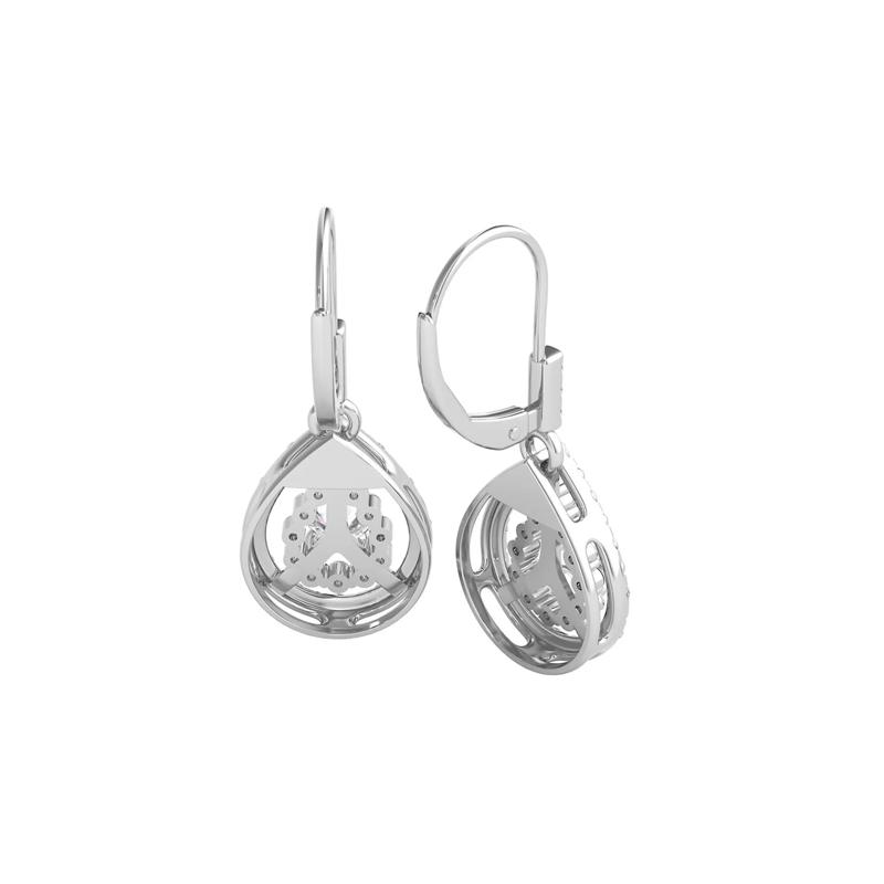 1/3 ct. tw. Diamond Dangle Earrings in 10K White Gold – Image 3 of 3