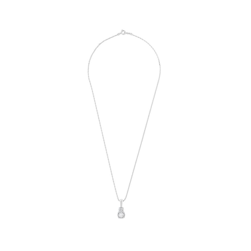 Diamond Pendant Necklace in 10K White Gold (1/5 ct. tw.) – Image 3 of 4
