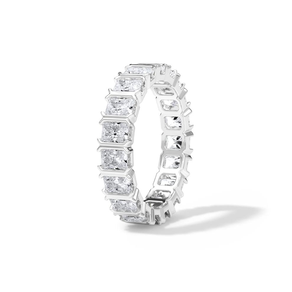 Lab Grown Diamond North-South Half Bezel Eternity Band in Platinum (3 ct. tw.) – Image 3 of 4