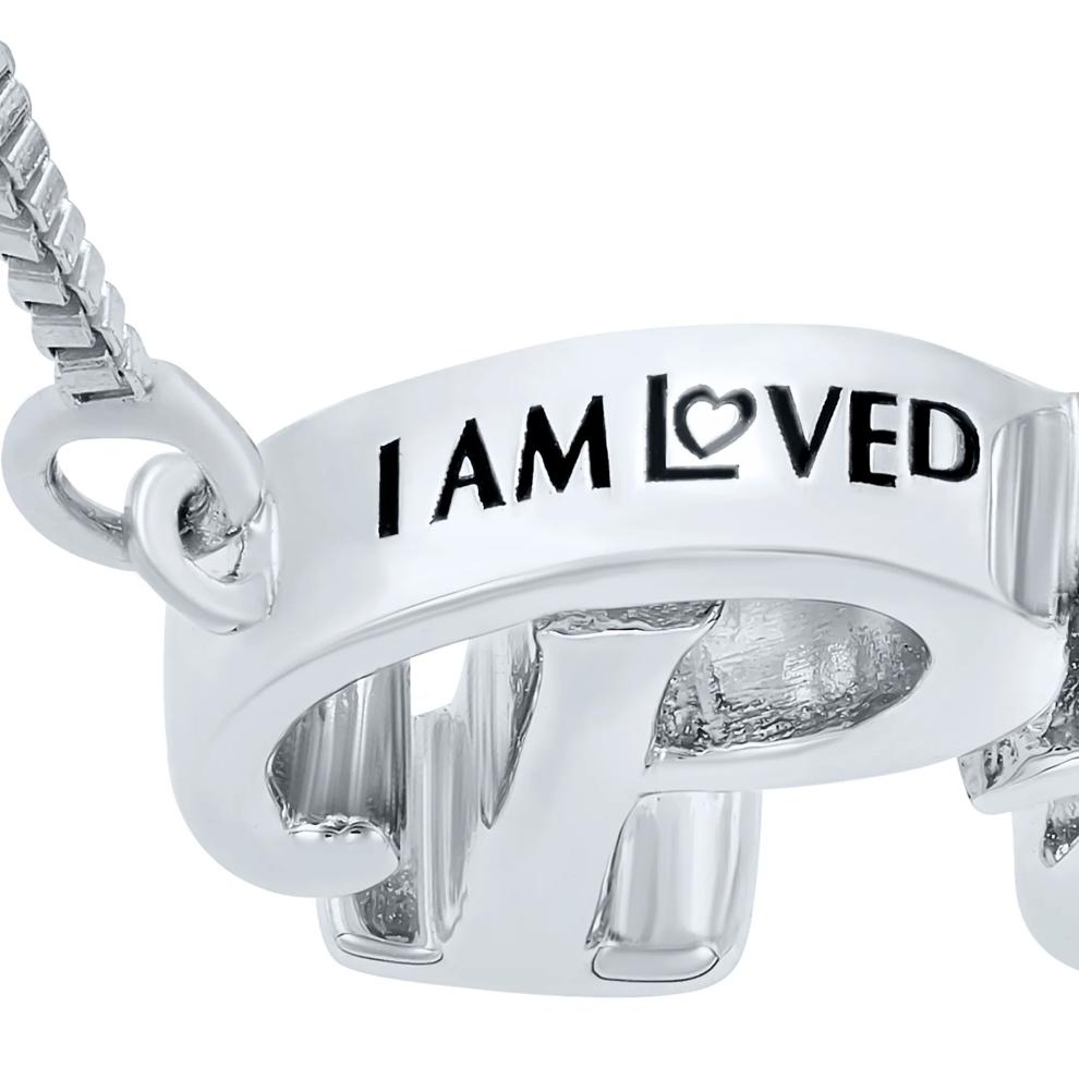 Diamond Accent Pisces Zodiac Pendant in Sterling Silver and 14K Rose Gold  – Image 3 of 4