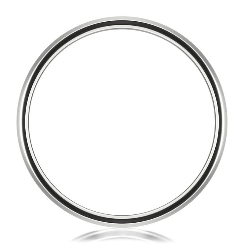 Men&#39;s Carbon Fiber Inlay Band in White Cobalt, 8MM – Image 2 of 3