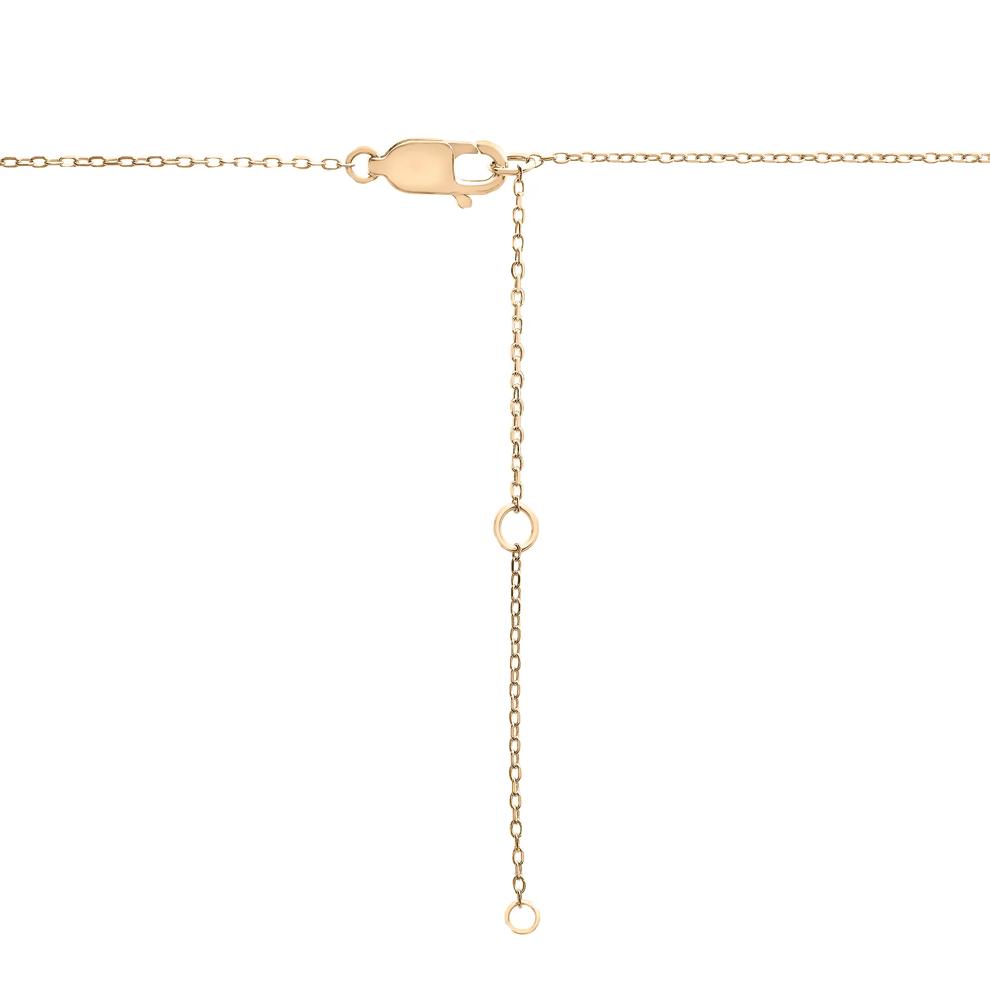 Diamond Flower Pendant in 14K Yellow Gold (1/10 ct. tw.) – Image 4 of 6