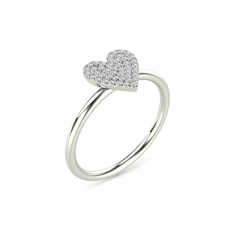 Diamond Heart Ring in 14K White Gold &#40;1/8 ct tw.&#41; – Image 5 of 5