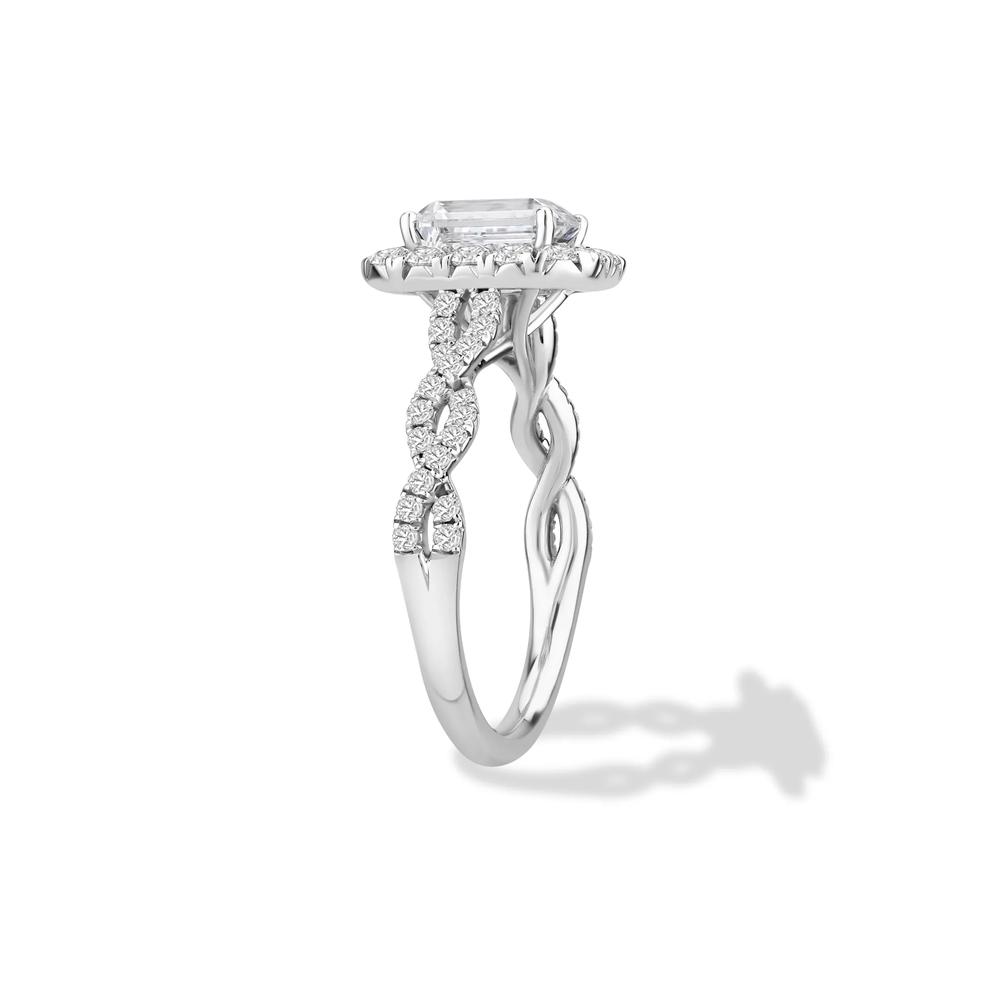 Diamond Emerald-Shaped Engagement Ring in Platinum (2 1/4 ct. tw.) – Image 3 of 4