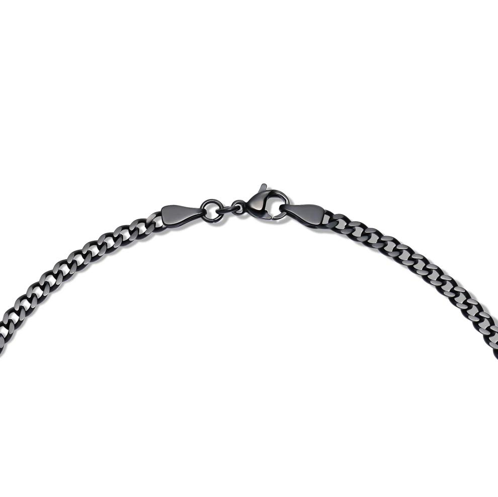 Men's Blue Diamond Cross Pendant in Stainless Steel – Image 3 of 4