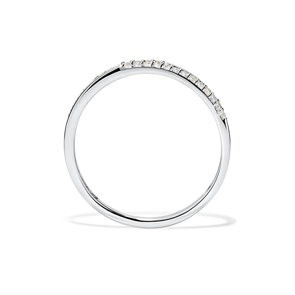 Diamond Split Double Row Stack Band in 10K White Gold (1/10 ct. tw.) – Image 2 of 4
