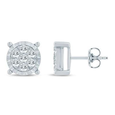 Lab Grown Diamond Men's Earrings in 10K White Gold (1/2 ct. tw.)