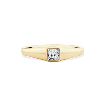 Lab Grown Diamond Princess-Cut Promise Ring in 10K Yellow Gold (1/3 ct. tw.)