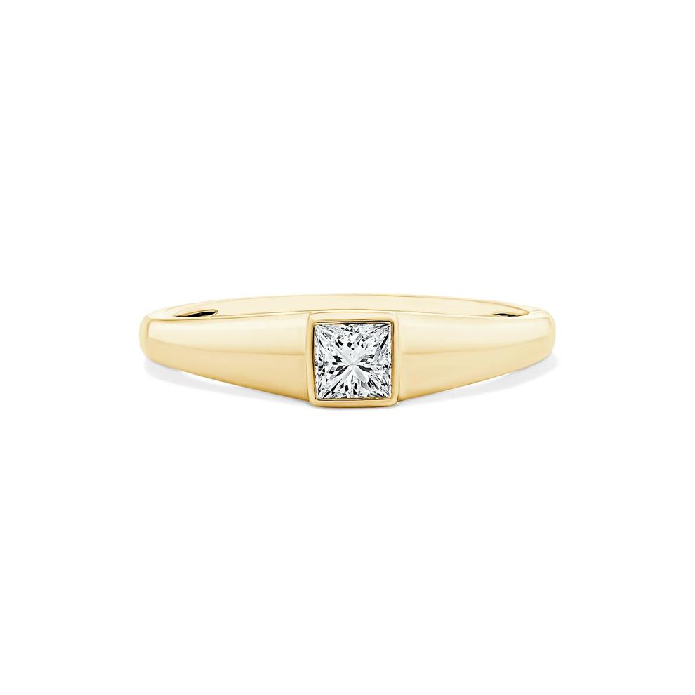 Lab Grown Diamond Princess-Cut Promise Ring in 10K Yellow Gold (1/3 ct. tw.) – Image 1 of 4