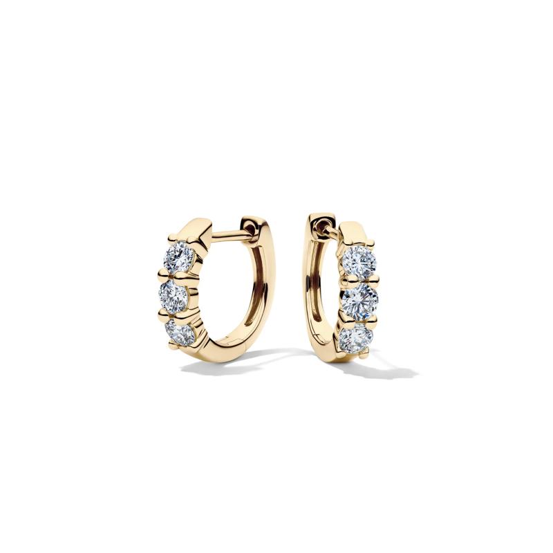 Lab Grown Diamond Huggie Hoop Earrings, 14K Yellow Gold &#40;1/2 ct. tw.&#41; – Image 1 of 1