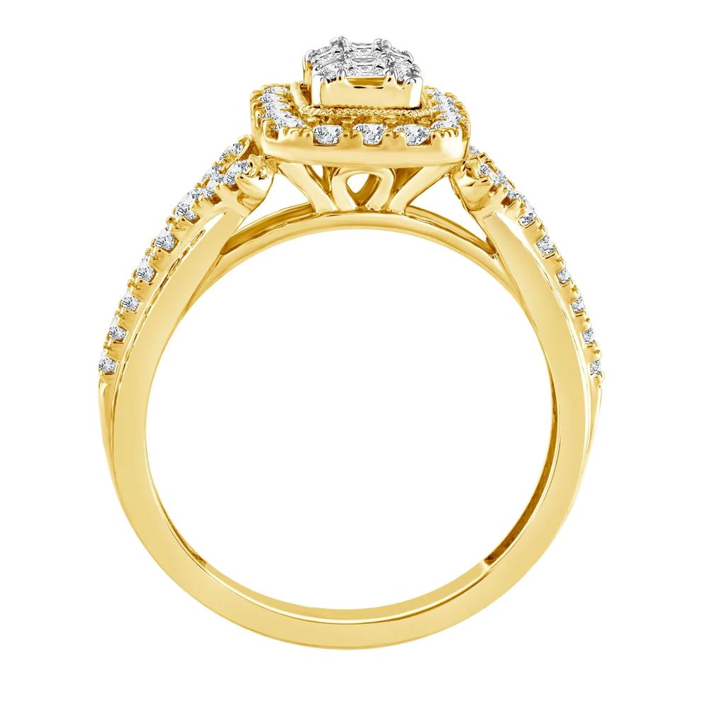 Diamond Composite Engagement Ring in 14K Yellow Gold (5/8 ct. tw.) – Image 2 of 3