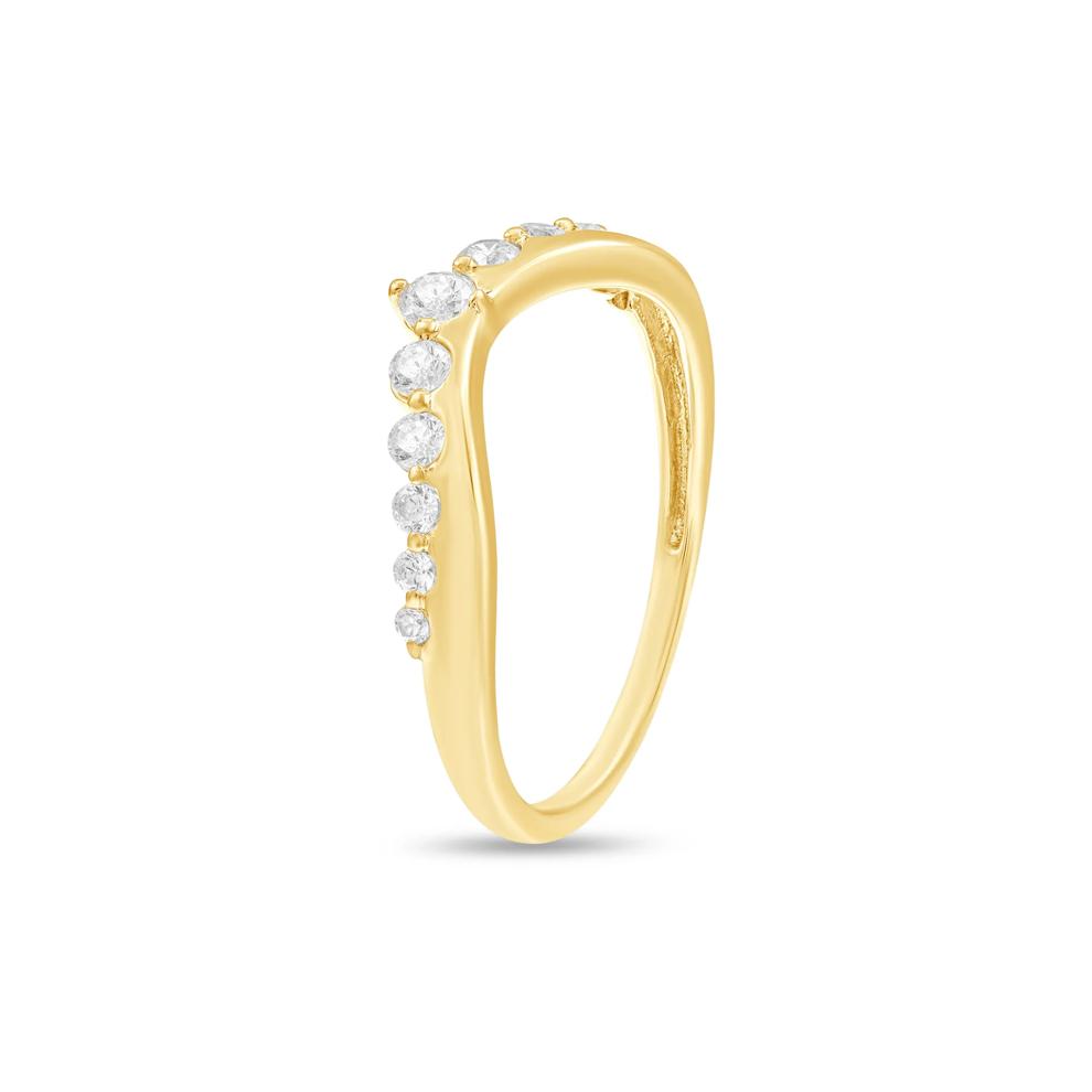 Diamond Contour Band in 10K Yellow Gold (1/3 ct. tw.) – Image 4 of 4
