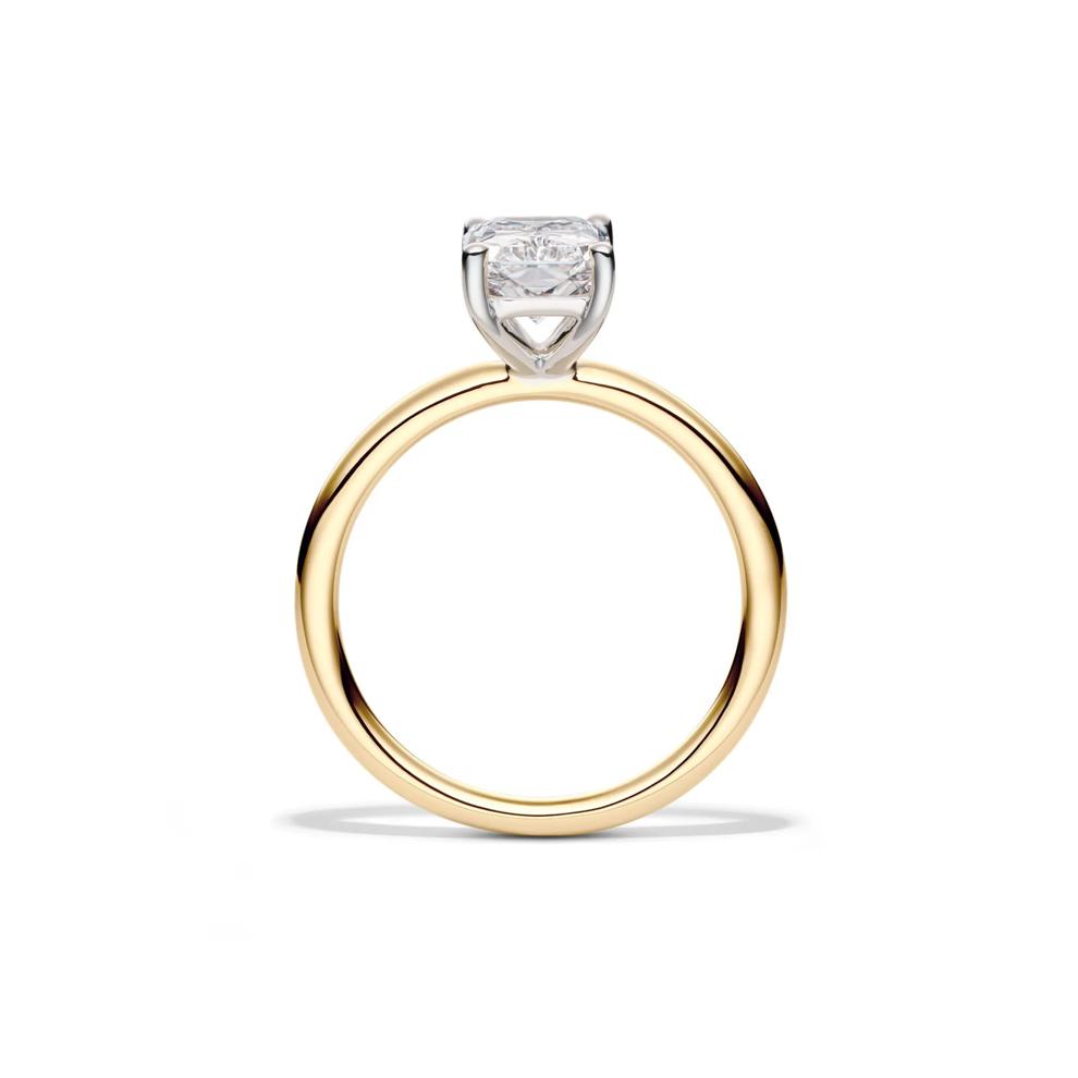 Lab Grown Diamond Radiant-Cut Solitaire Ring in 14K Yellow Gold (2 ct.) – Image 2 of 4