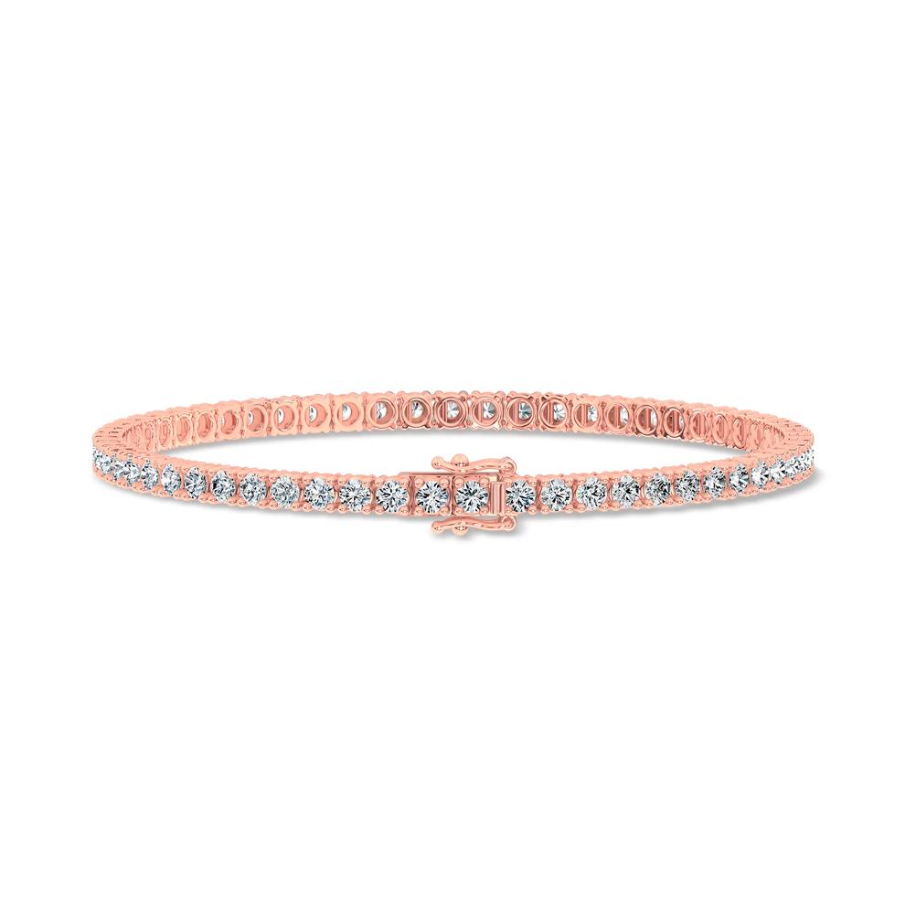 Diamond Tennis Bracelet in 10K Rose Gold, 7" (4 ct. tw.) – Image 2 of 2