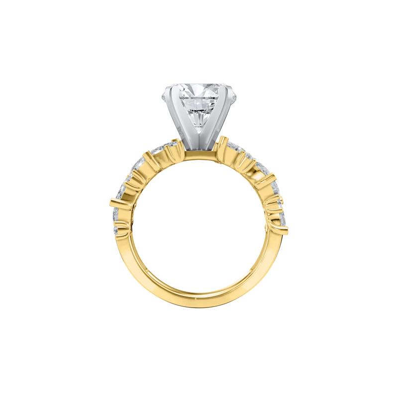 1 1/4 ct. tw. Diamond Semi-Mount Engagement Ring in 14K Yellow and White Gold &#40;Setting Only&#41; – Image 3 of 6