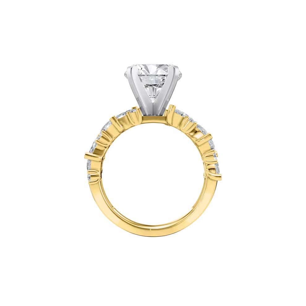1 1/4 ct. tw. Diamond Semi-Mount Engagement Ring in 14K Yellow and White Gold (Setting Only) – Image 3 of 6
