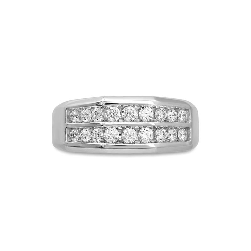 Men's 3/4 ct. tw. Diamond Band in 10K White Gold – Image 1 of 3