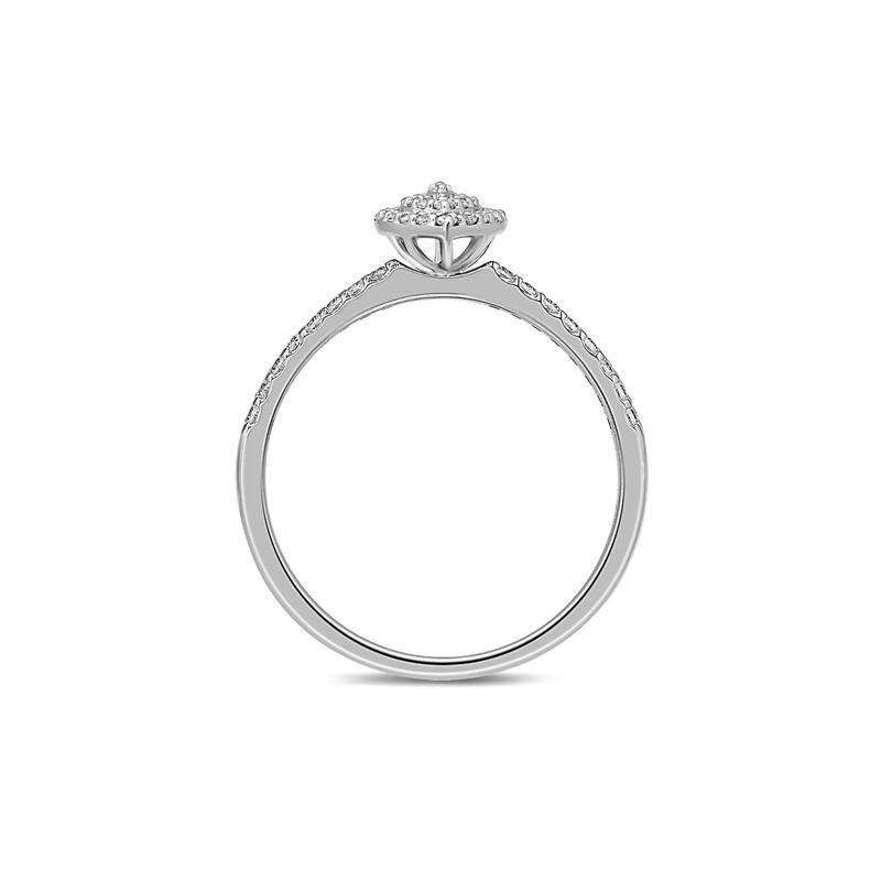 1/4 ct. tw. Diamond Halo Promise Ring in 10K White Gold – Image 2 of 3