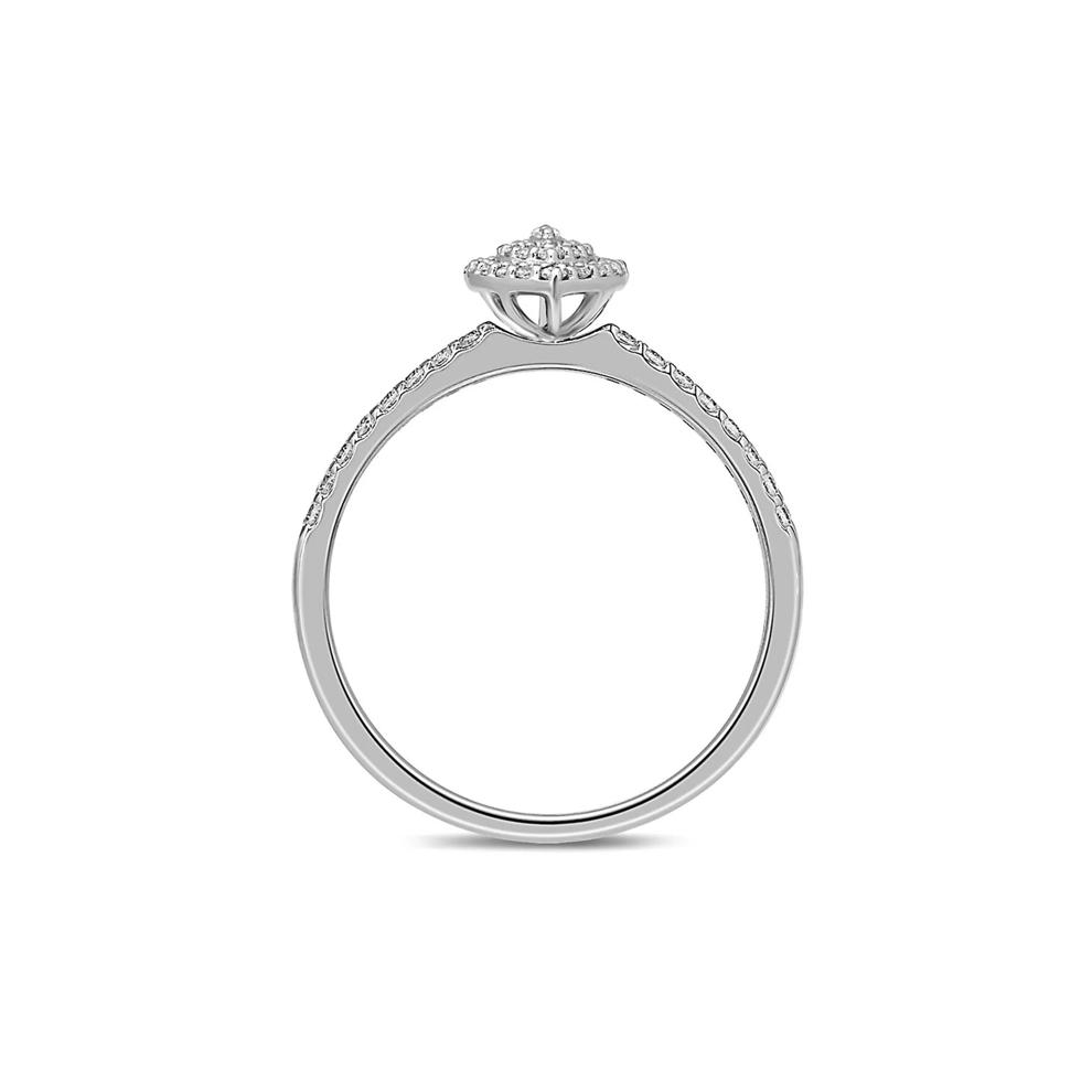 1/4 ct. tw. Diamond Halo Promise Ring in 10K White Gold – Image 2 of 3