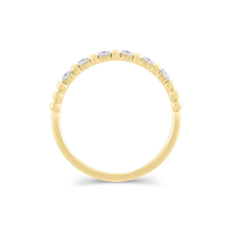 Lab Grown Diamond Round Stacking Ring in 10K Yellow Gold &#40;1/10 ct. tw.&#41; – Image 2 of 3