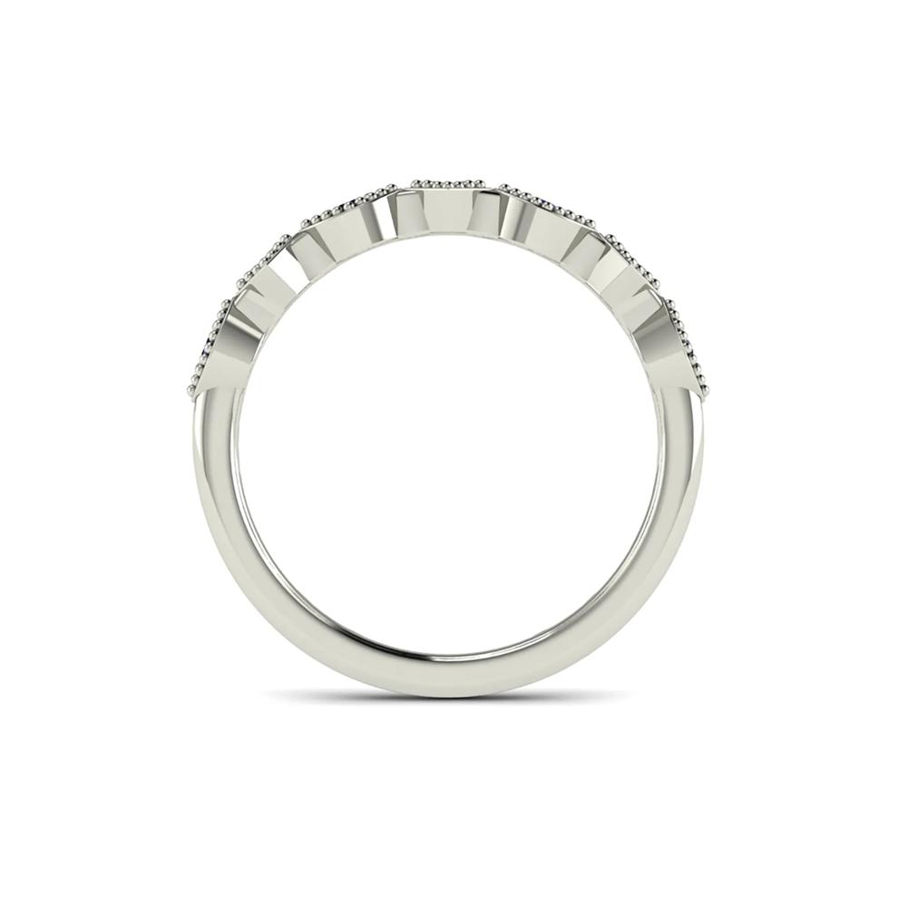 Blue Sapphire &amp; Diamond Accent Stack Band in 10K White Gold – Image 2 of 4