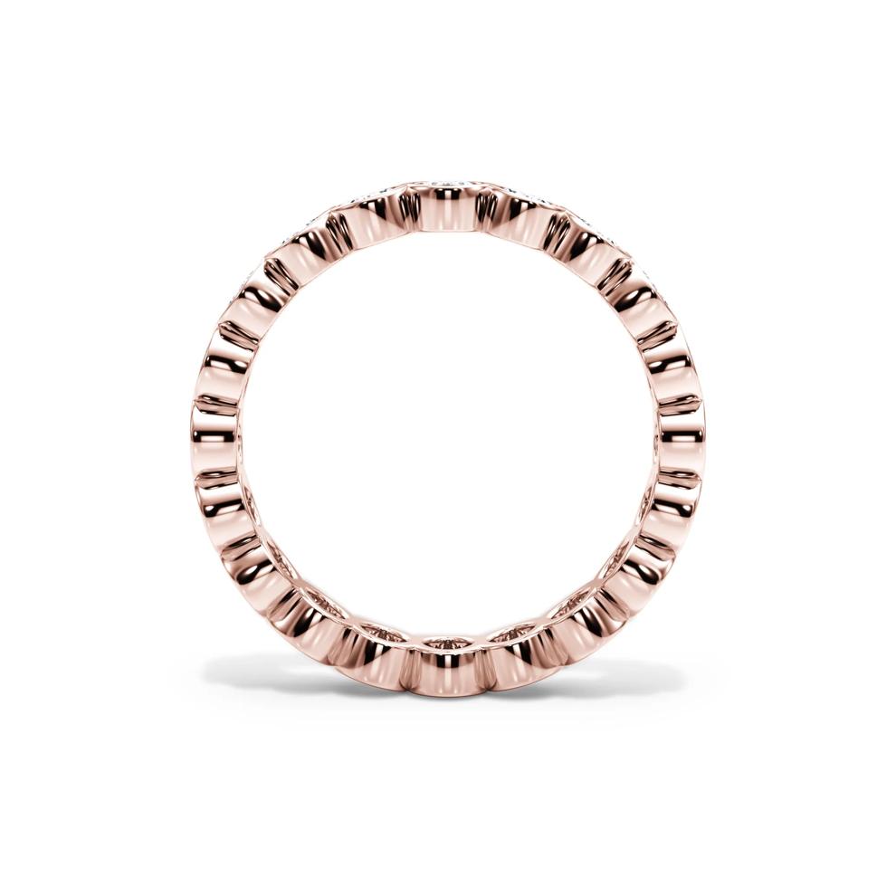 Lab Grown Diamond Oval Bezel Eternity Band in 14K Rose Gold (2 ct. tw.) – Image 2 of 4
