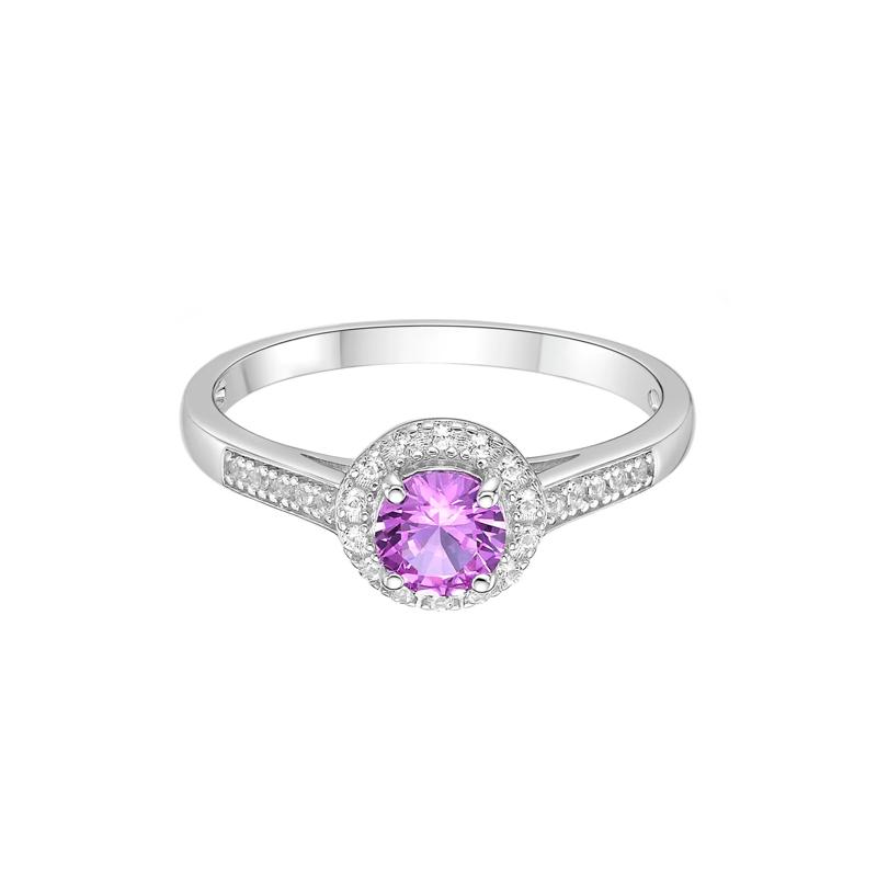 Lab-Created Multi-Gemstone Ring in Sterling Silver – Image 1 of 3