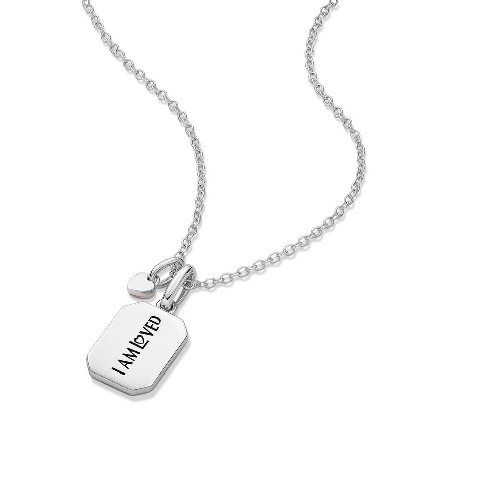 Lab Grown Diamond Accent Hamsa Pendant in Sterling Silver &amp; 10K Rose Gold – Image 5 of 5