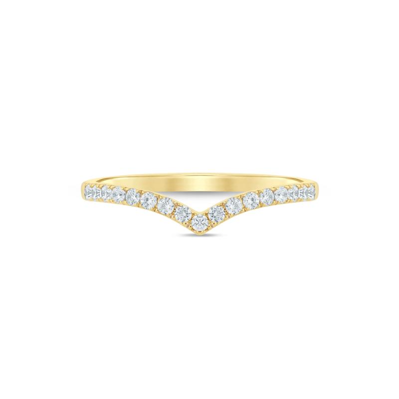 Diamond Contour Band in 14K Yellow Gold &#40;1/5 ct. tw.&#41; – Image 1 of 3