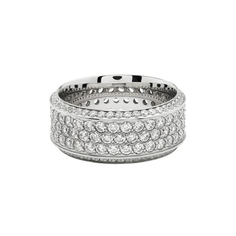 Men&#39;s Lab Grown Diamond Eternity Band in 10K White Gold &#40;4 ct. tw.&#41; – Image 1 of 3