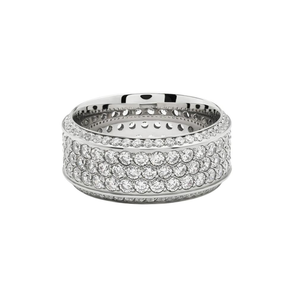 Men's Lab Grown Diamond Eternity Band in 10K White Gold (4 ct. tw.) – Image 1 of 3