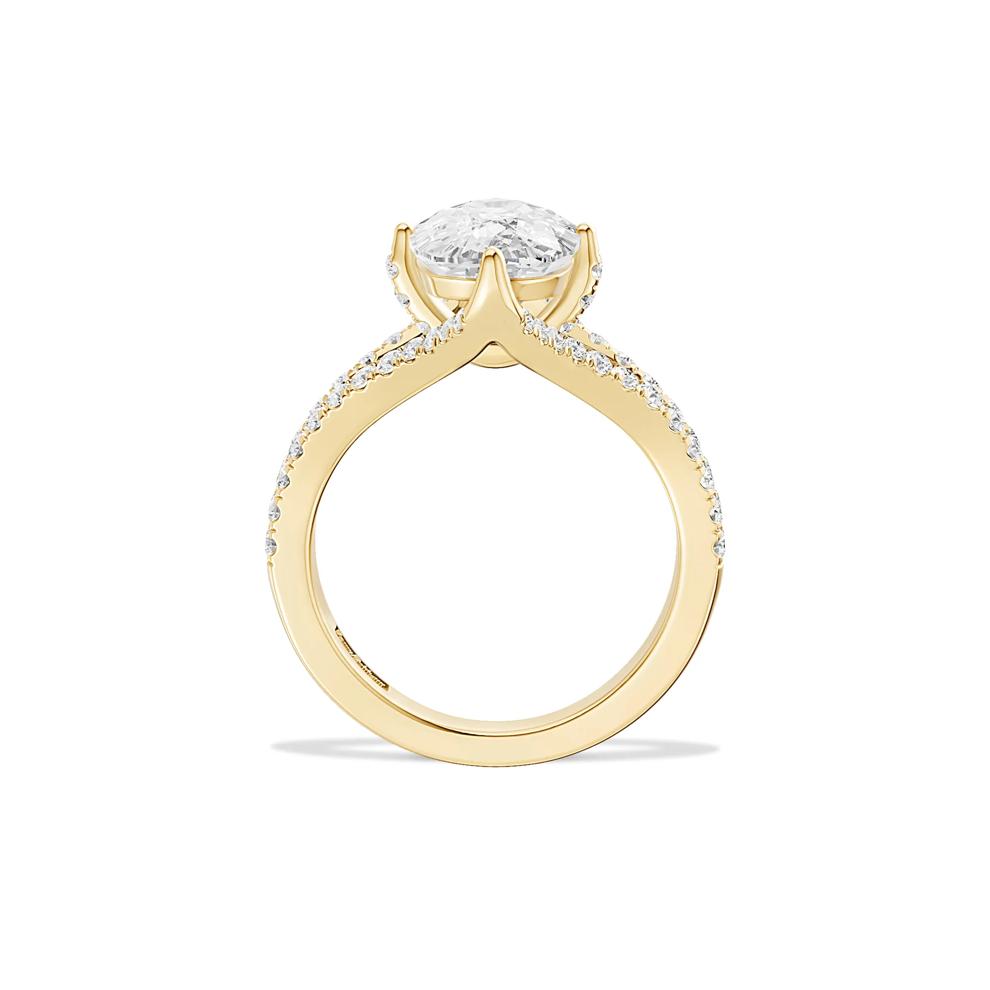 Sisi Lab Grown Diamond Engagement Ring in 18K Yellow Gold (3 1/2 ct. tw.) – Image 4 of 4