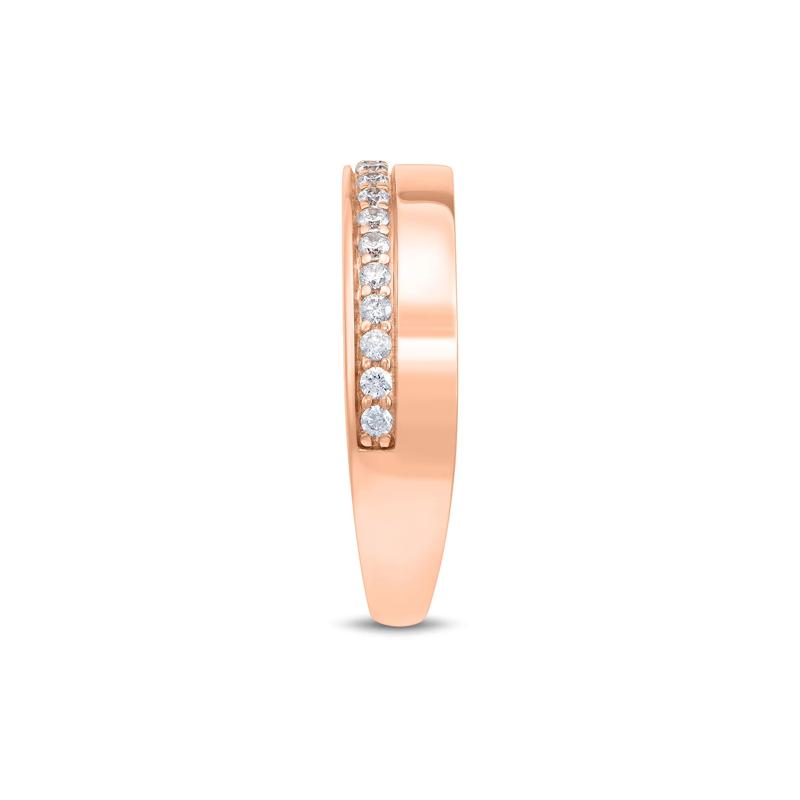 Lab Grown Diamond High-Polish Band in 10K Rose Gold &#40;1/4 ct. tw.&#41; – Image 2 of 3
