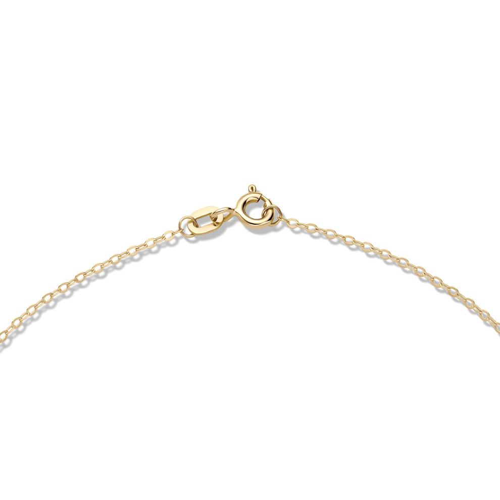 Lab-Created Opal Bezel Heart Necklace in 10K Yellow Gold – Image 2 of 4