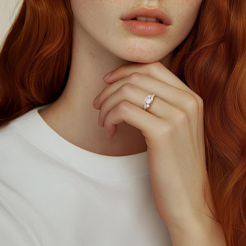 3/8 ct. tw. Diamond Engagement Ring Set in 10K White Gold – Image 2 of 2