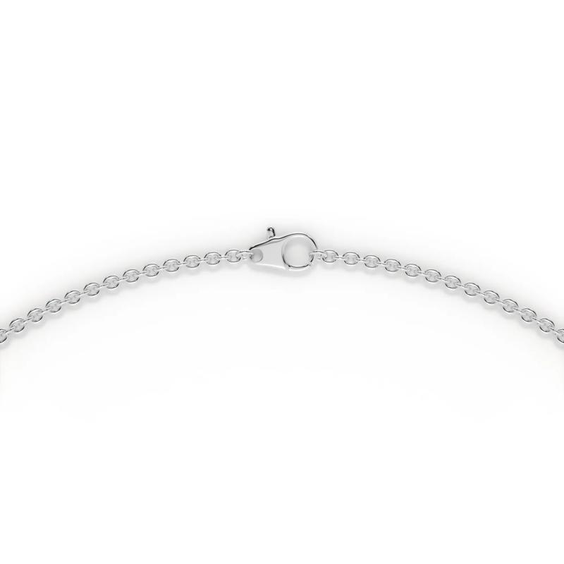 Lab Grown Diamond Round Diamond Necklace in 10K White Gold &#40;3 ct. tw.&#41; – Image 3 of 3