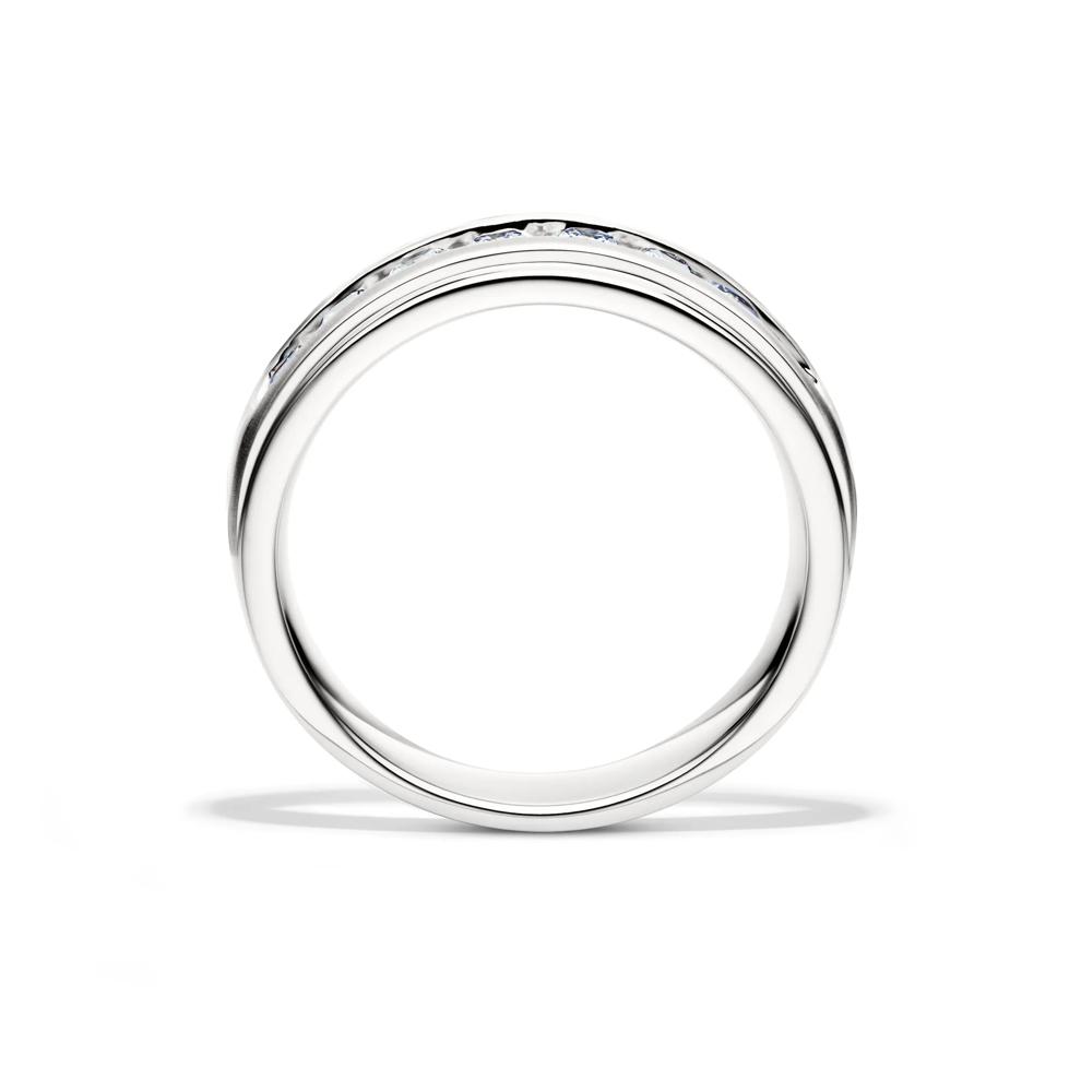Men&rsquo;s Lab Grown Diamond Wedding Band with Channel Setting in 10K White Gold (1 ct. tw.) – Image 2 of 5