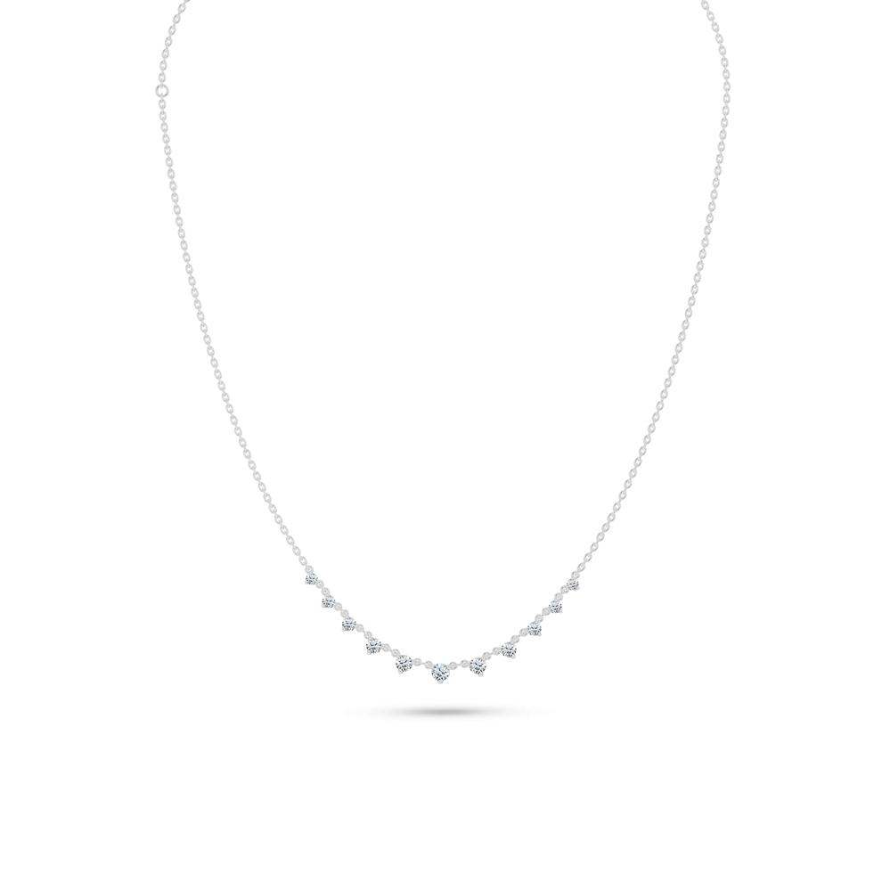 Lab Grown Diamond Frontal Necklace in 10K White Gold (1 ct. tw.) – Image 1 of 4